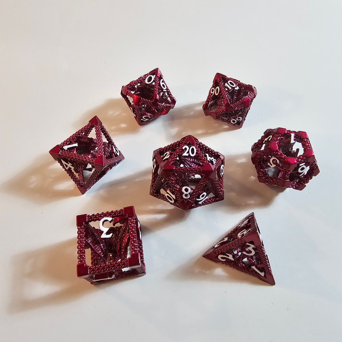 Brooding Dragon Hollow Metal Dice Set