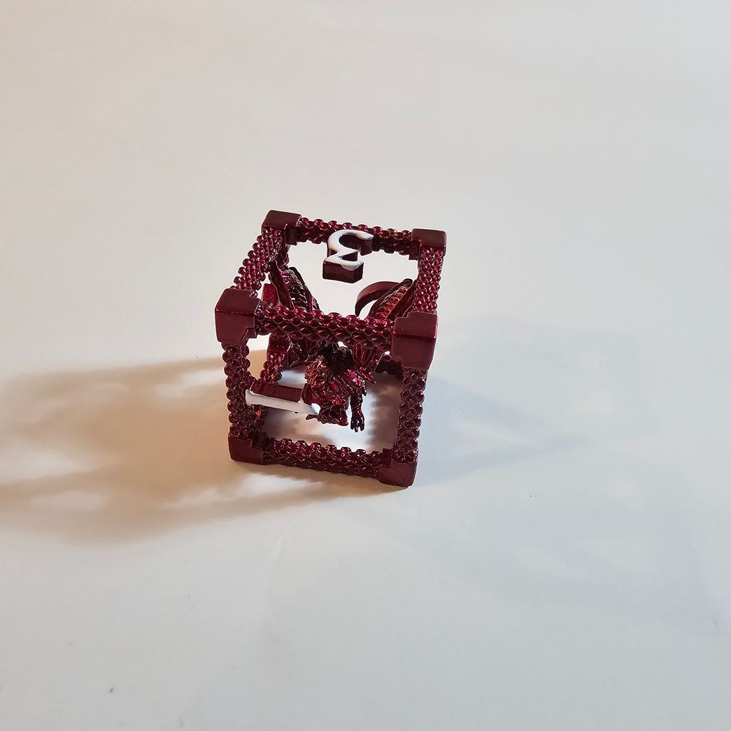 Brooding Dragon Hollow Metal Dice Set
