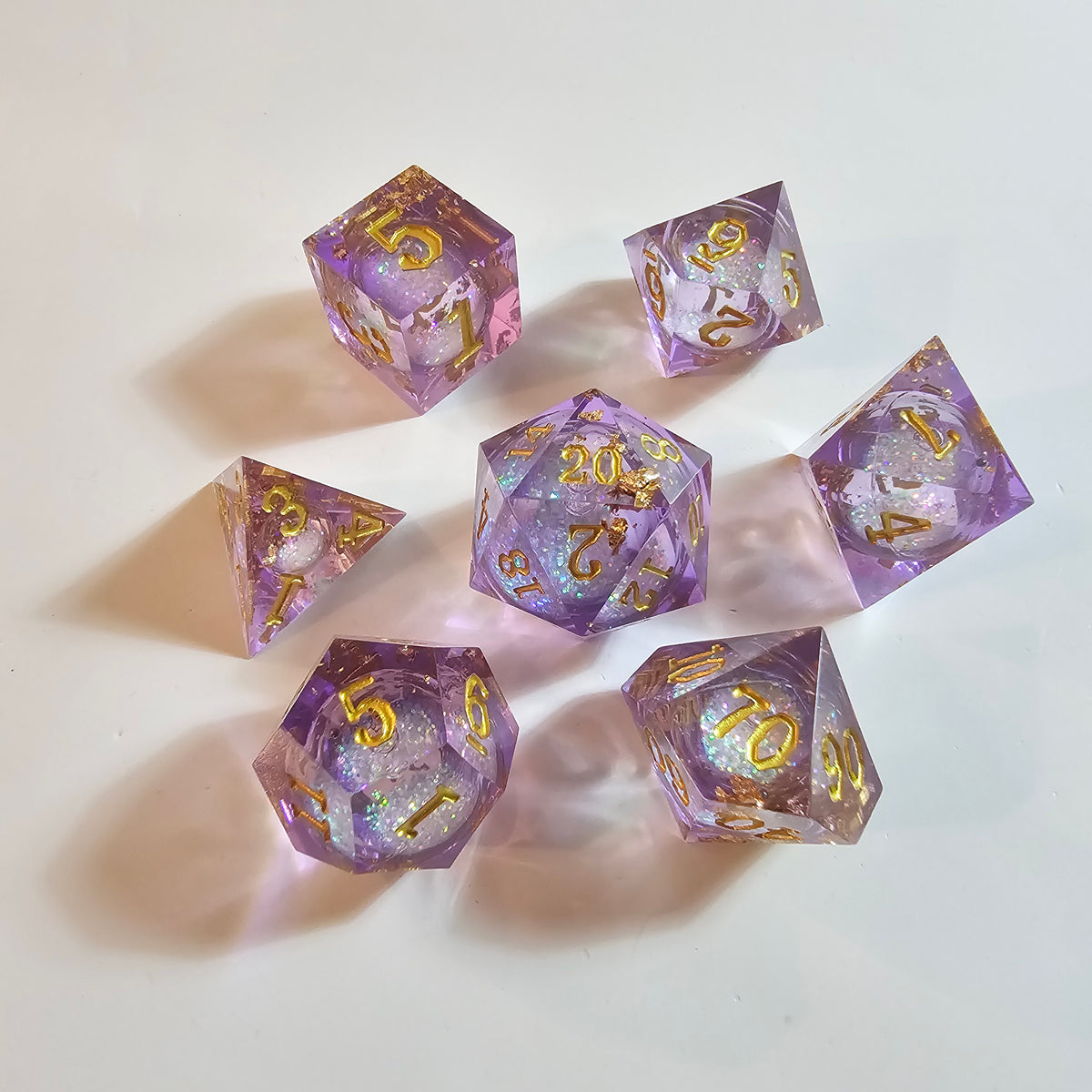 Astral Drift Liquid Core Resin Dice Set