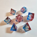 Cosmic Firestorm Liquid Core Resin Dice Set