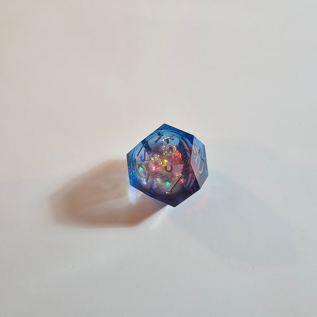 Cosmic Firestorm Liquid Core Resin Dice Set