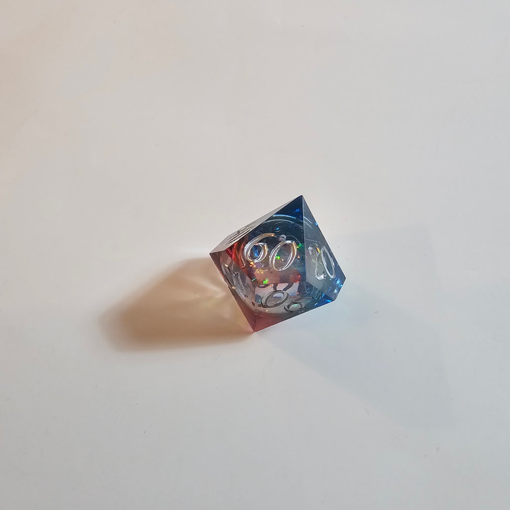 Cosmic Firestorm Liquid Core Resin Dice Set