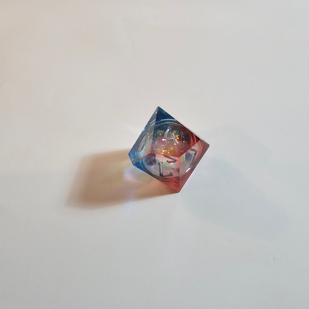 Cosmic Firestorm Liquid Core Resin Dice Set