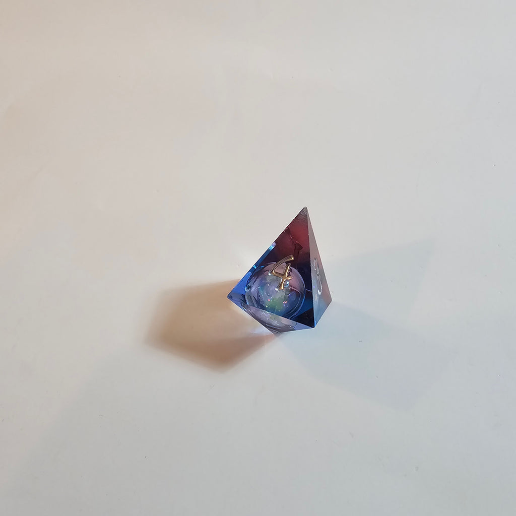 Cosmic Firestorm Liquid Core Resin Dice Set