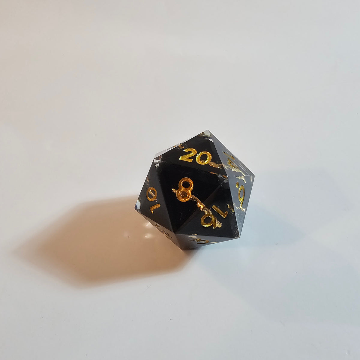 Gold Eclipse Sharp Edge Resin Dice Set