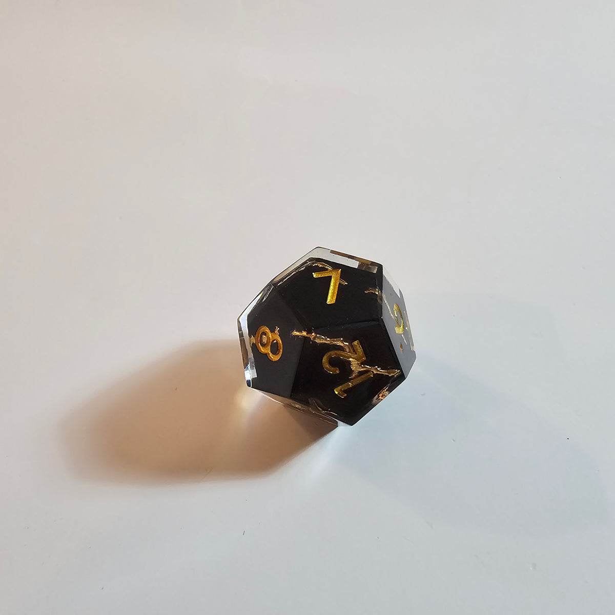 Gold Eclipse Sharp Edge Resin Dice Set
