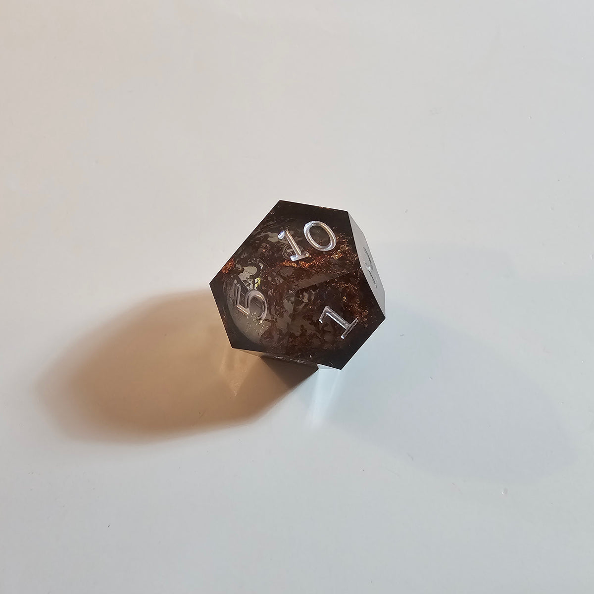 Shadow Rust Quicksand Sharp Edge Resin Dice Set