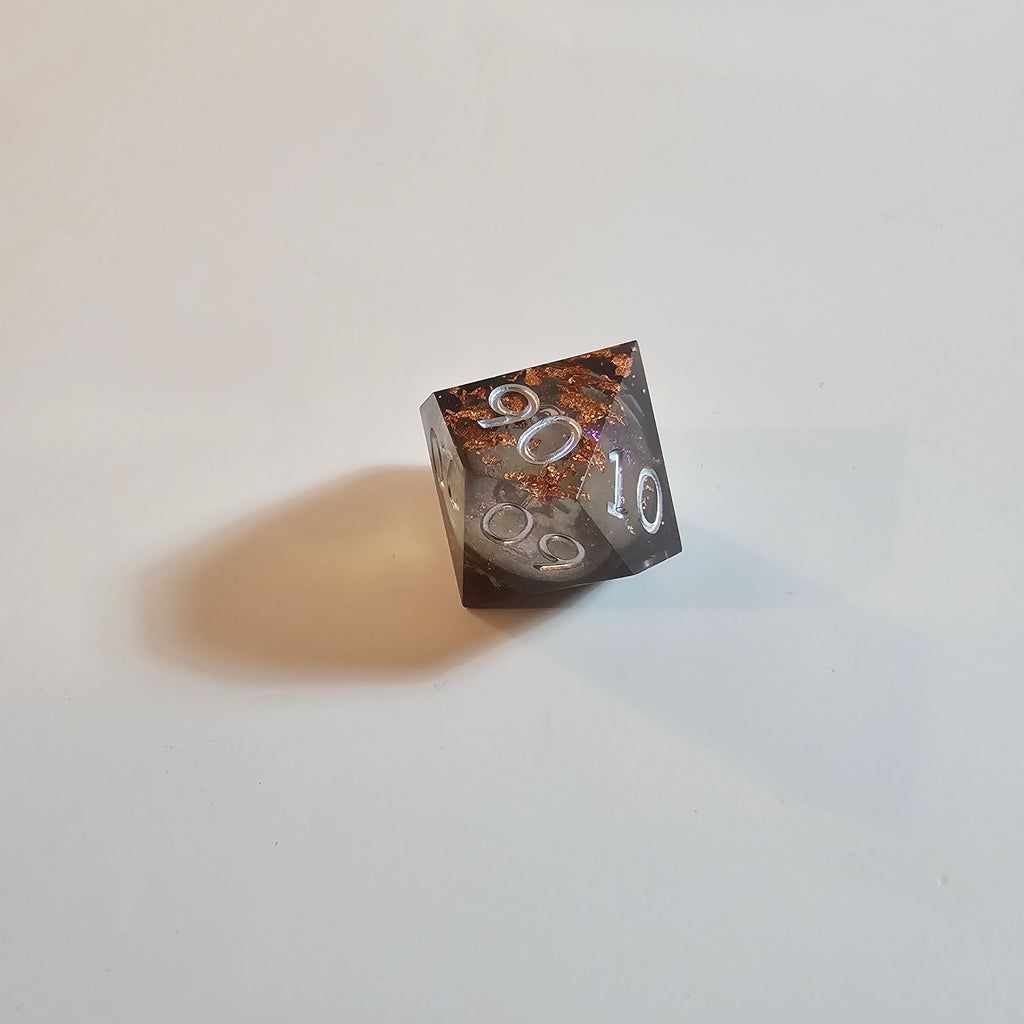 Shadow Rust Quicksand Sharp Edge Resin Dice Set