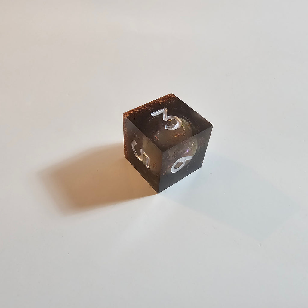 Shadow Rust Quicksand Sharp Edge Resin Dice Set