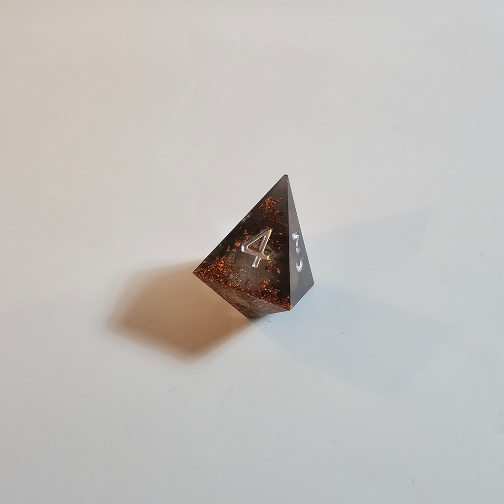 Shadow Rust Quicksand Sharp Edge Resin Dice Set