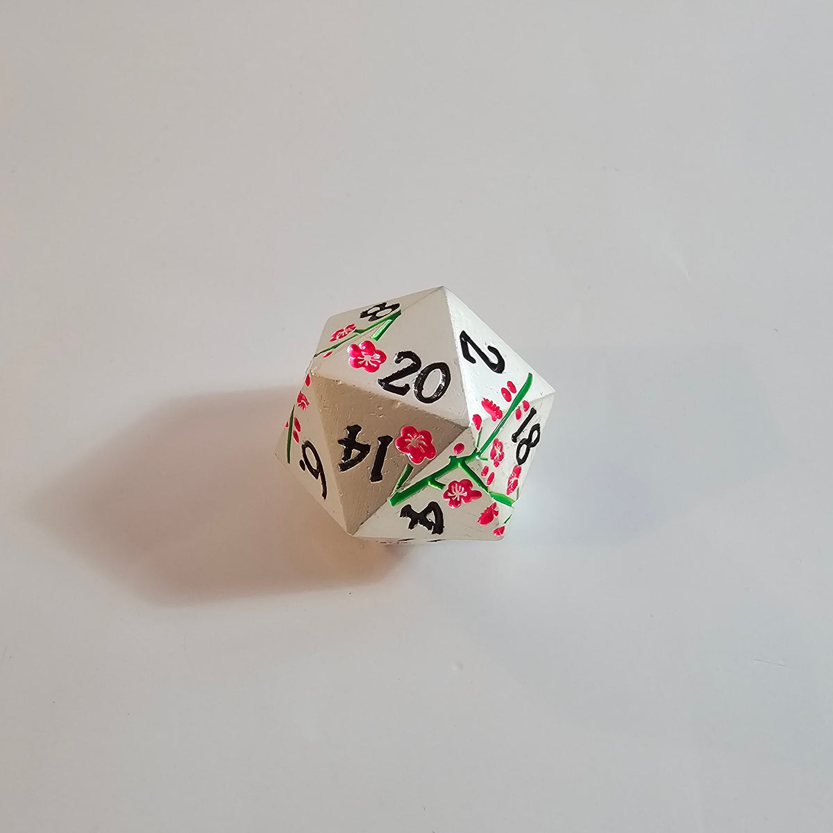 Silver Blossom Solid Metal Dice Set