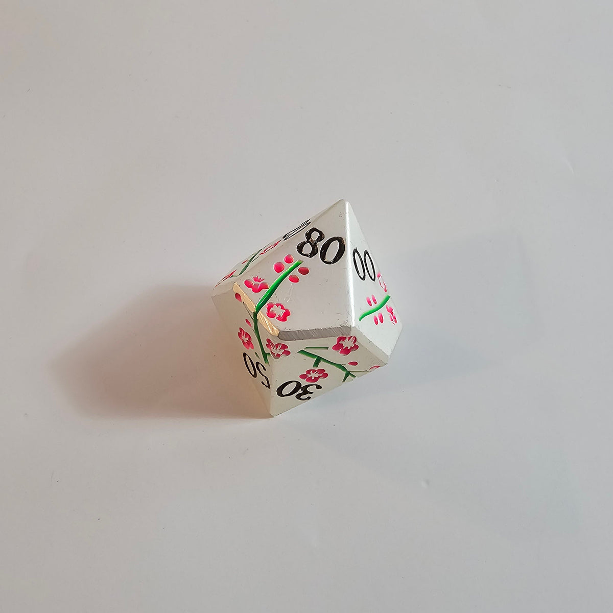 Silver Blossom Solid Metal Dice Set