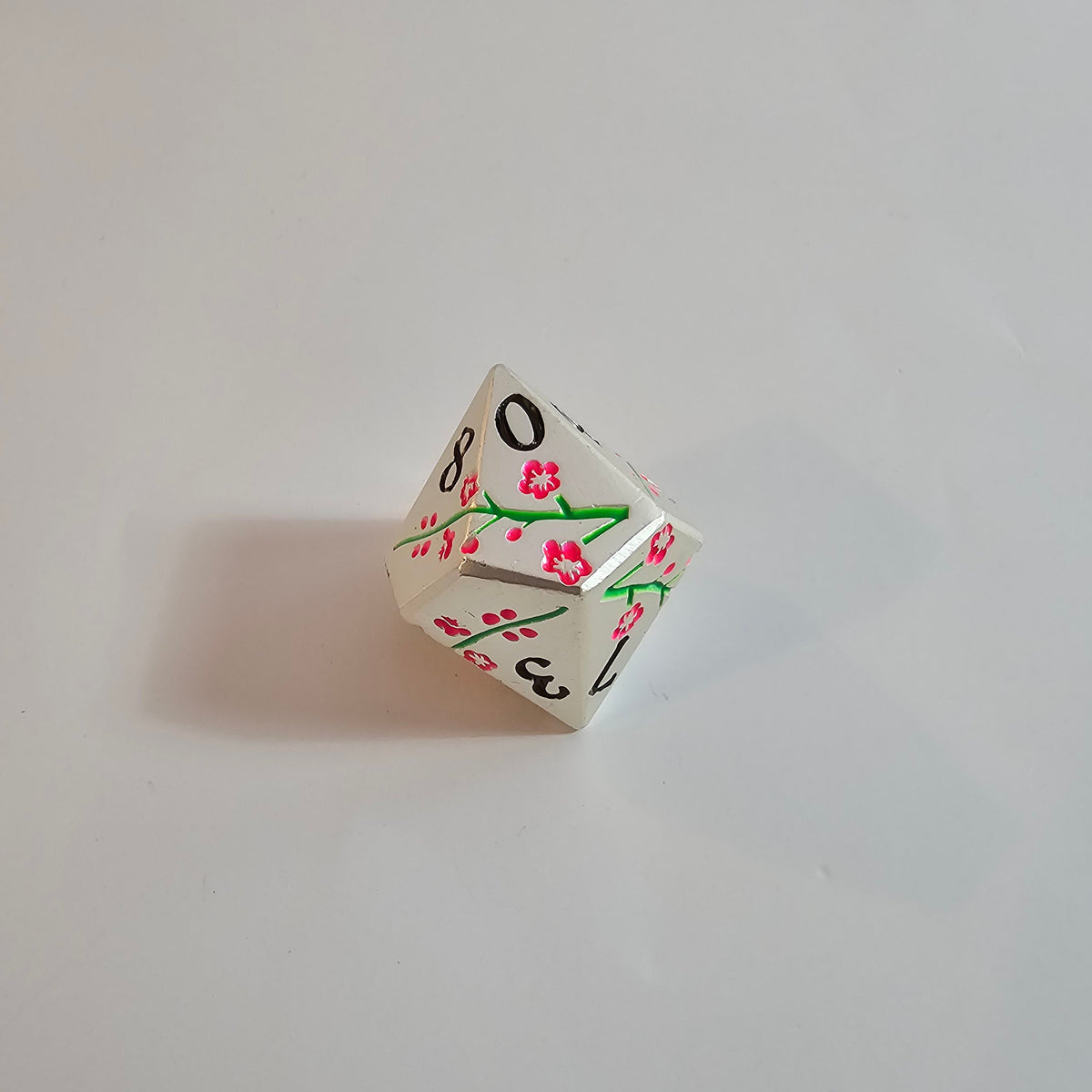 Silver Blossom Solid Metal Dice Set