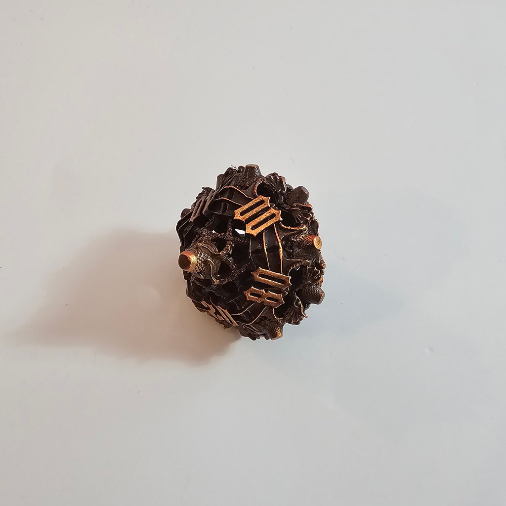 Copper Wing Dragons Hollow Metal Dice Set