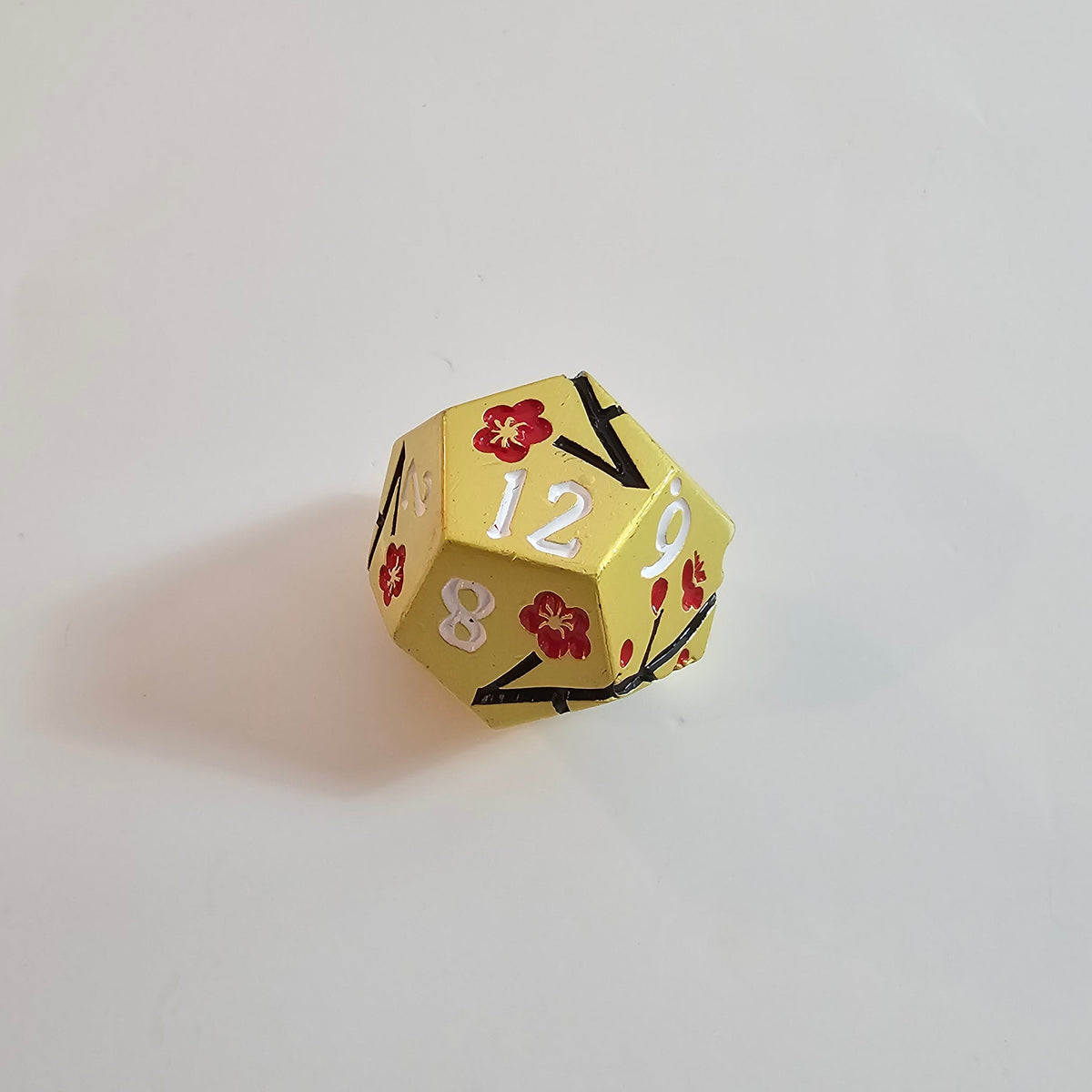 Gold Blossom Solid Metal Dice Set