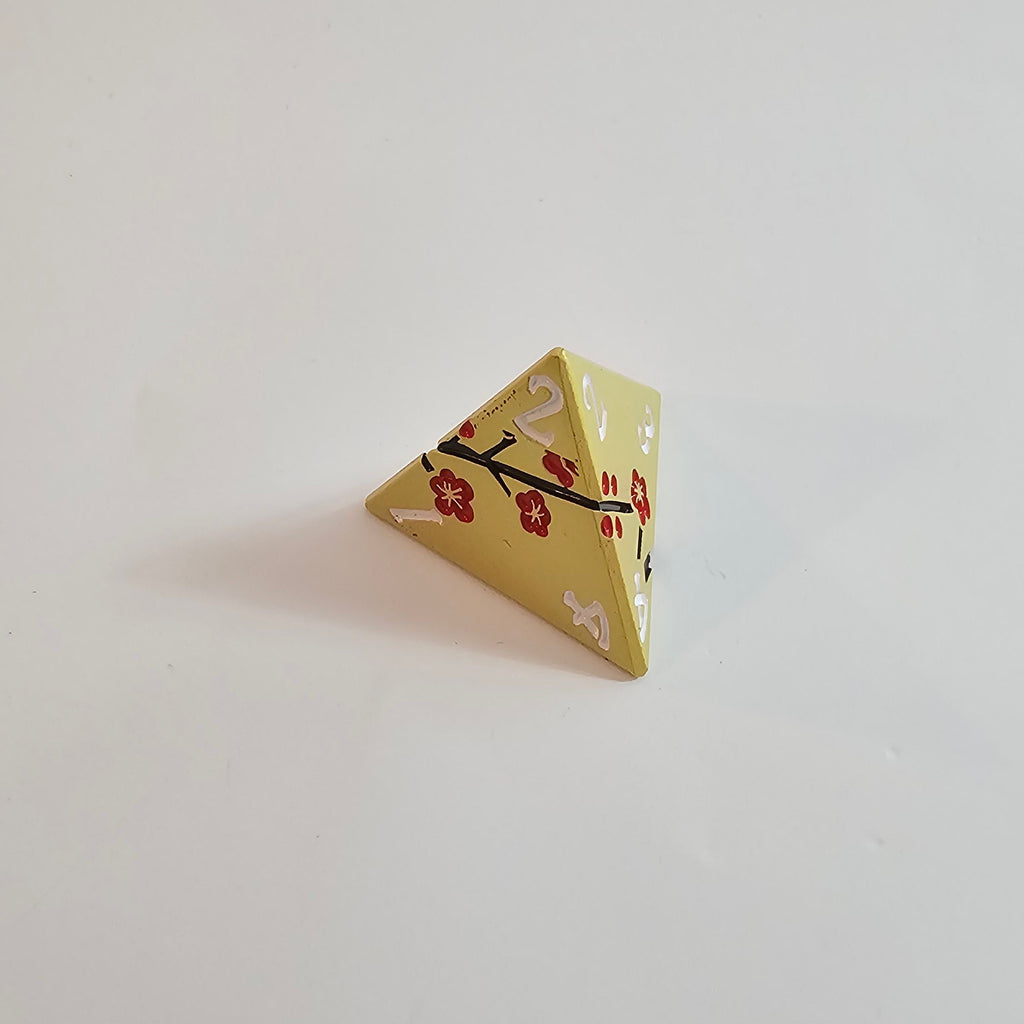 Gold Blossom Solid Metal Dice Set
