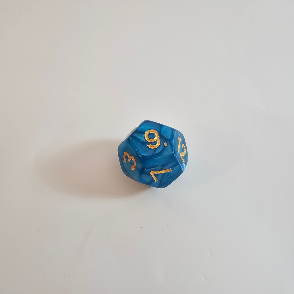Cerulean Stream Acrylic Dice Set