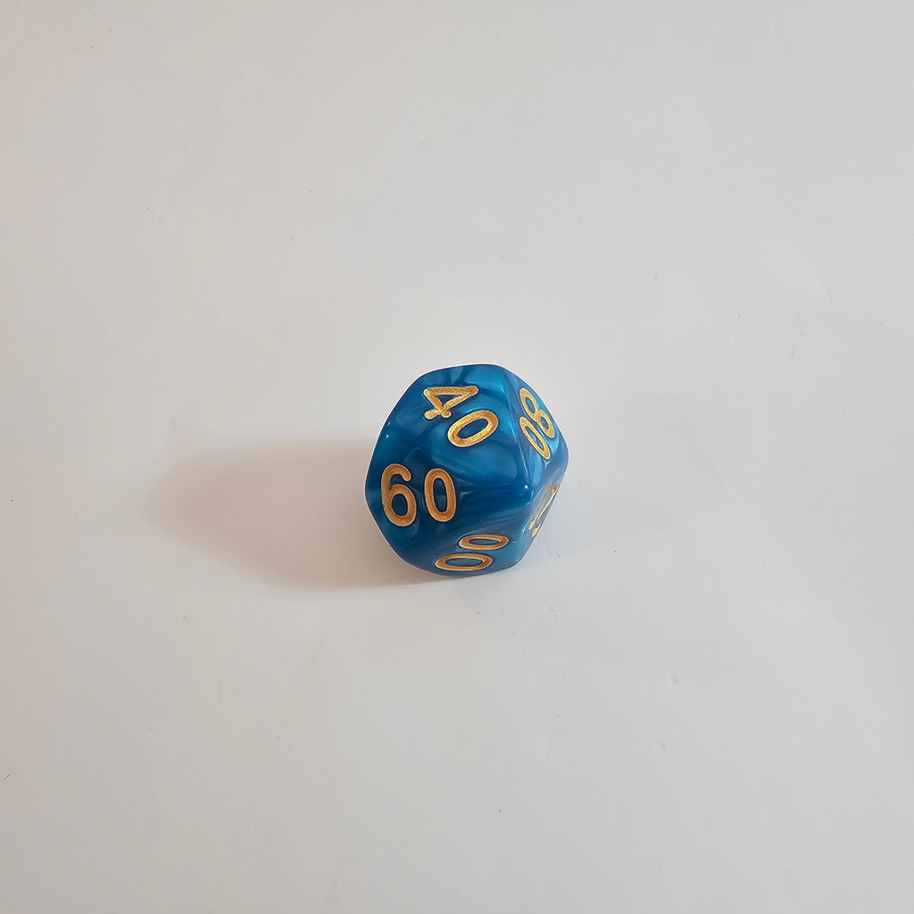 Cerulean Stream Acrylic Dice Set