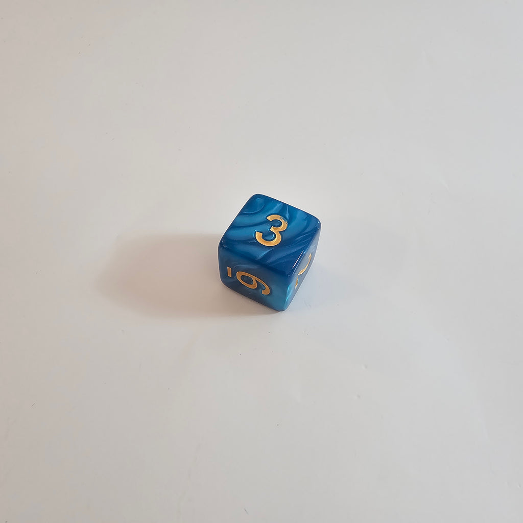 Cerulean Stream Acrylic Dice Set