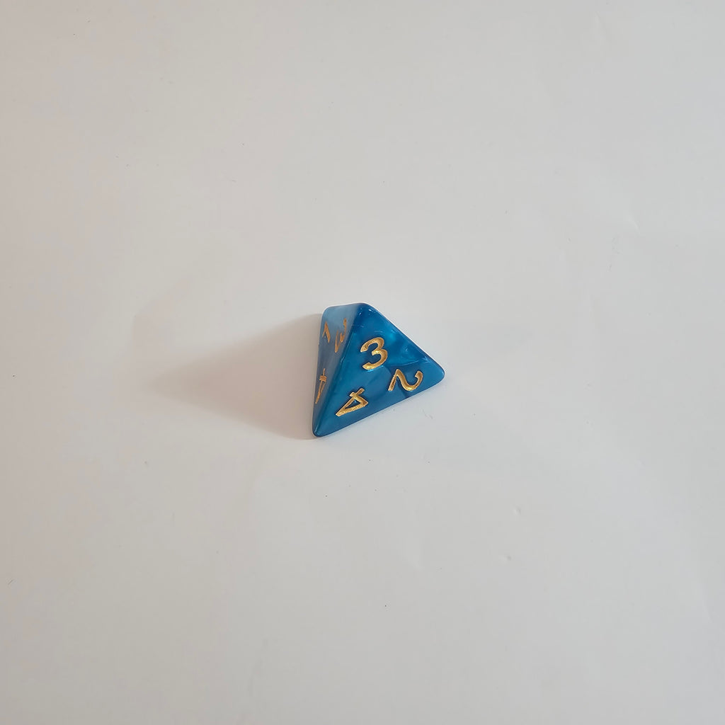 Cerulean Stream Acrylic Dice Set