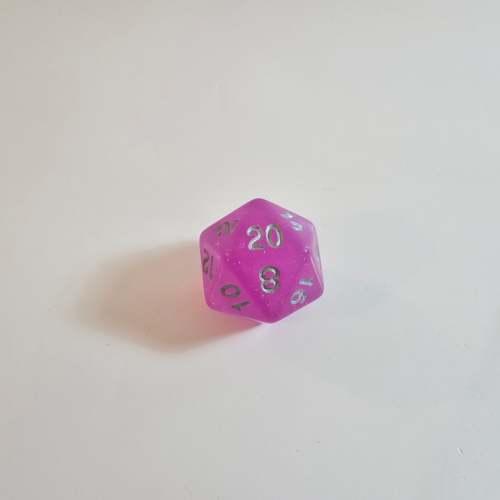 Magenta Mist Acrylic Dice Set