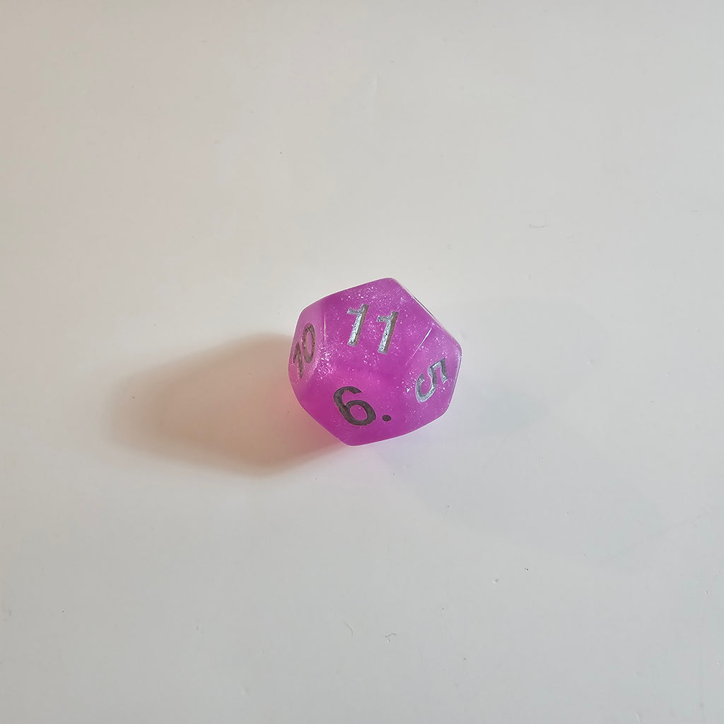 Magenta Mist Acrylic Dice Set