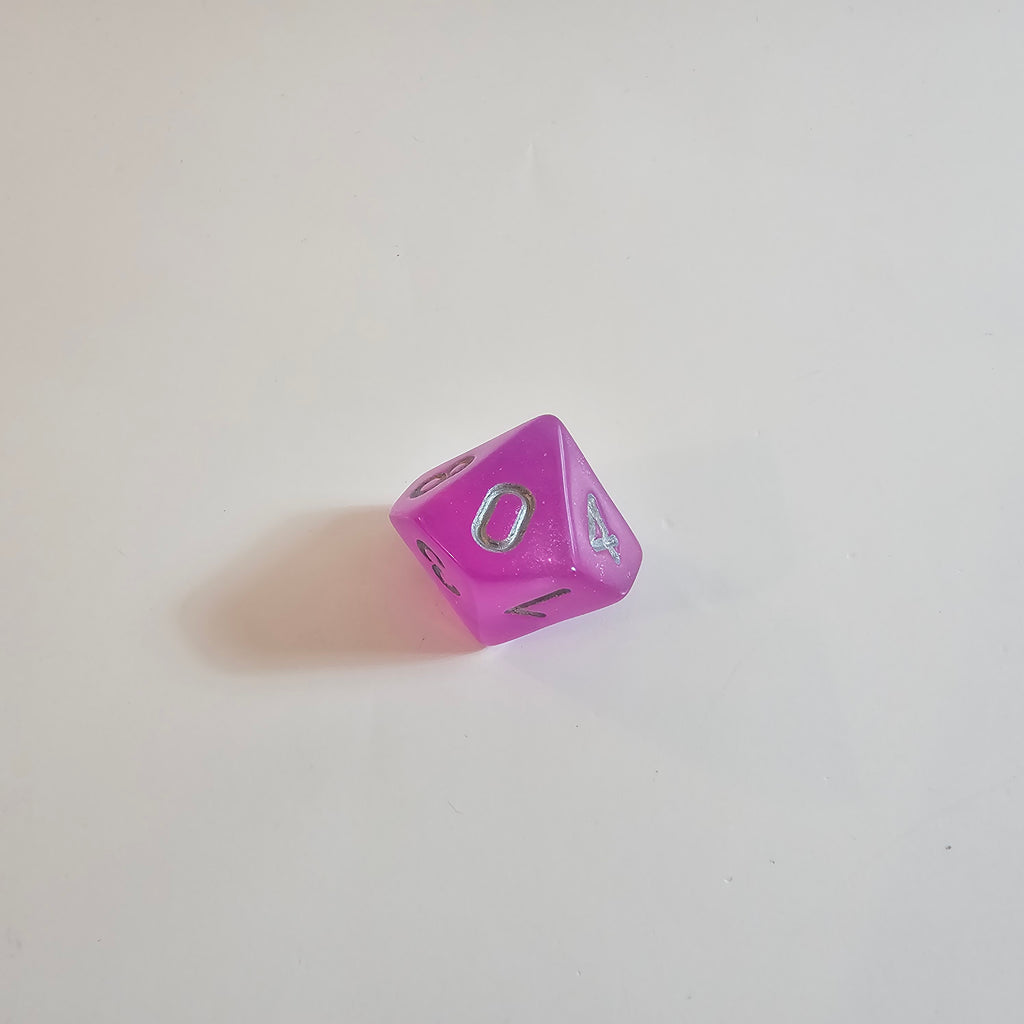 Magenta Mist Acrylic Dice Set