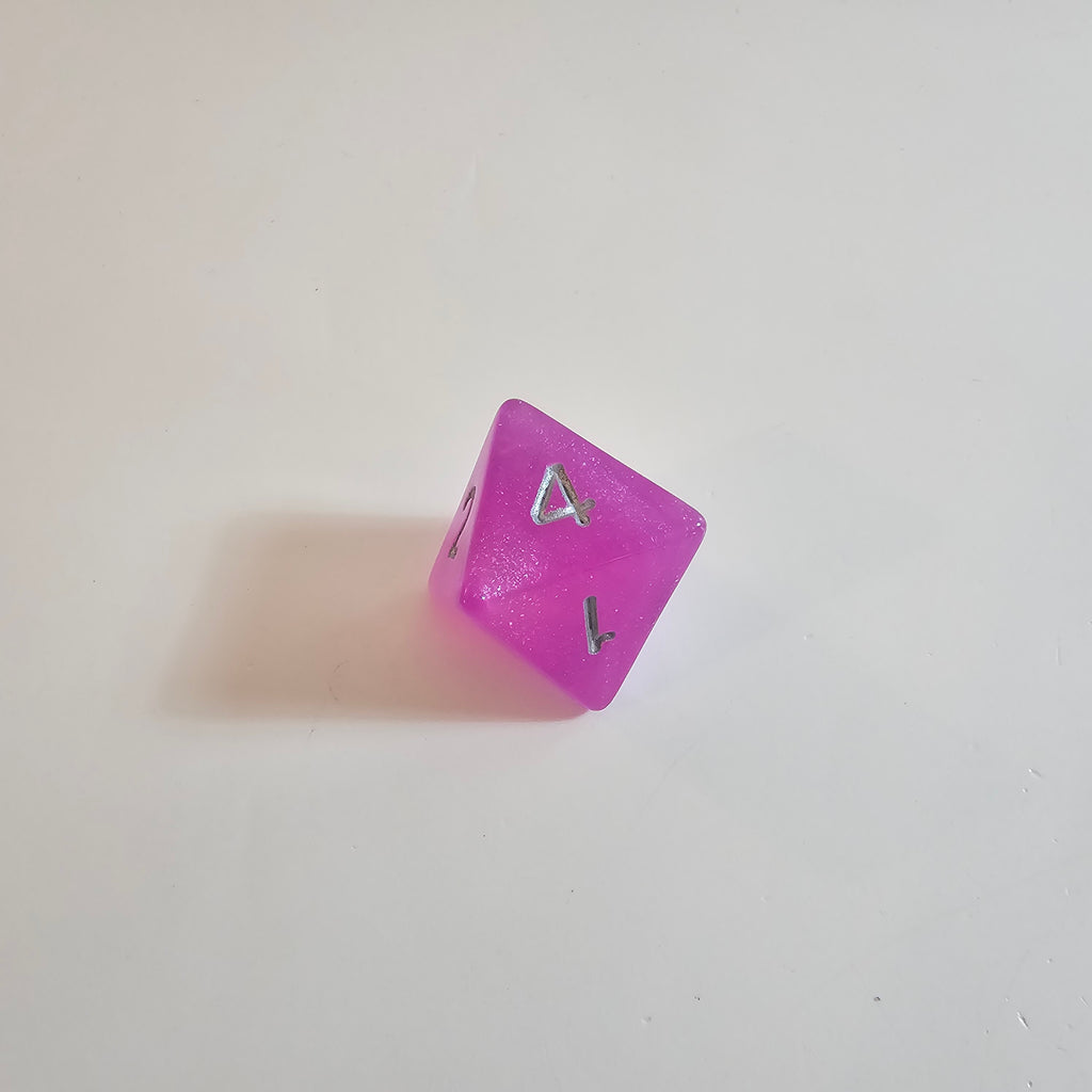 Magenta Mist Acrylic Dice Set