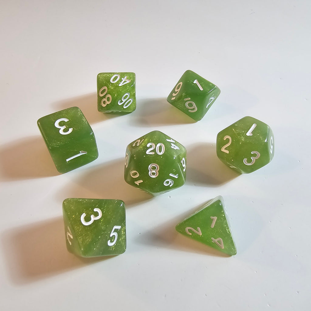 Glittermoss Acrylic Dice Set