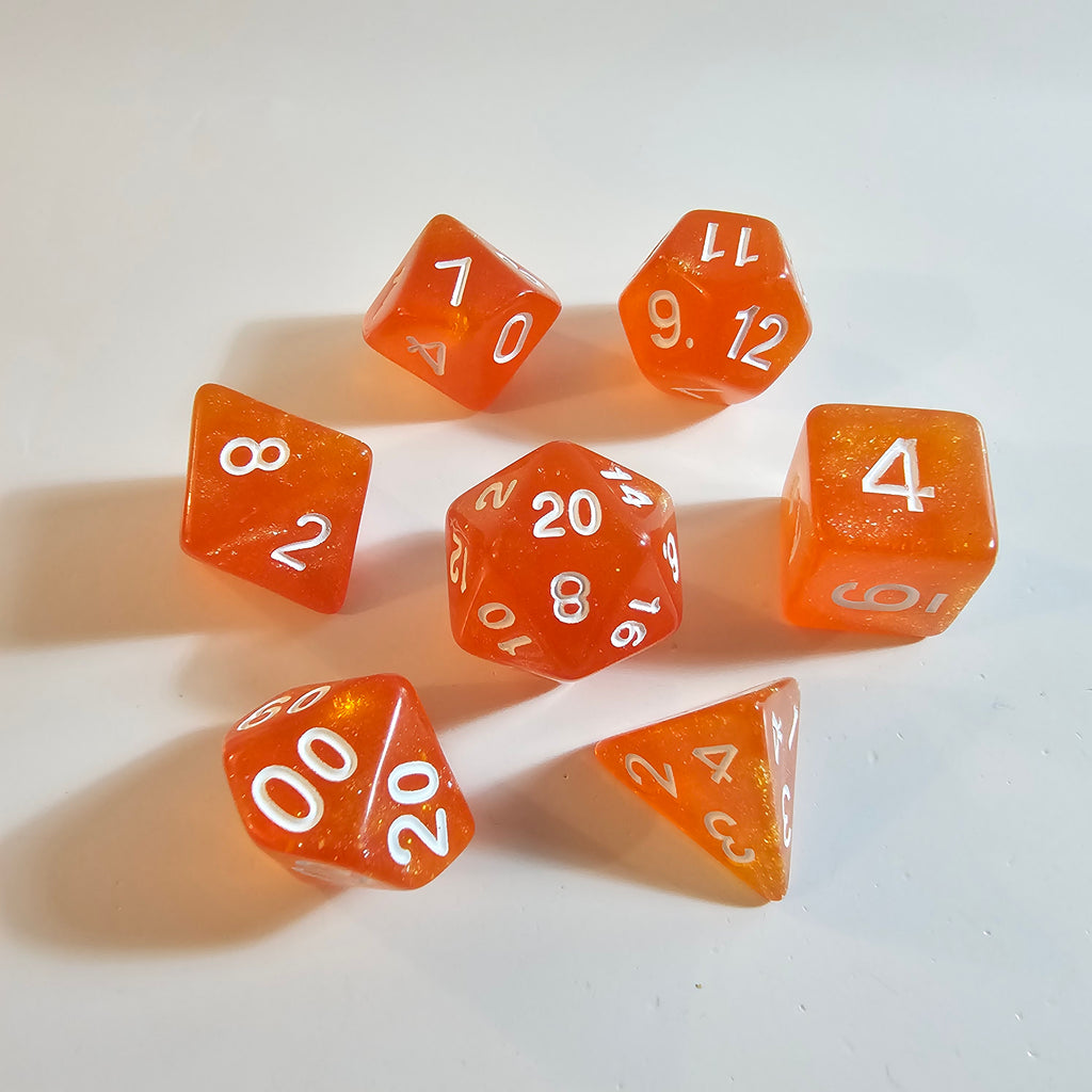 Orange Fizz Acrylic Dice Set