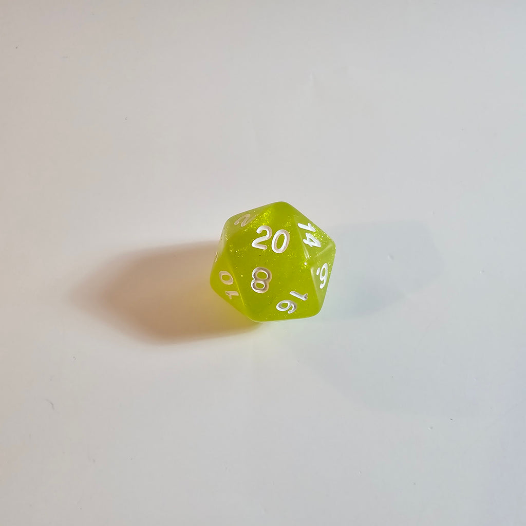 Slime Green Acrylic Dice Set
