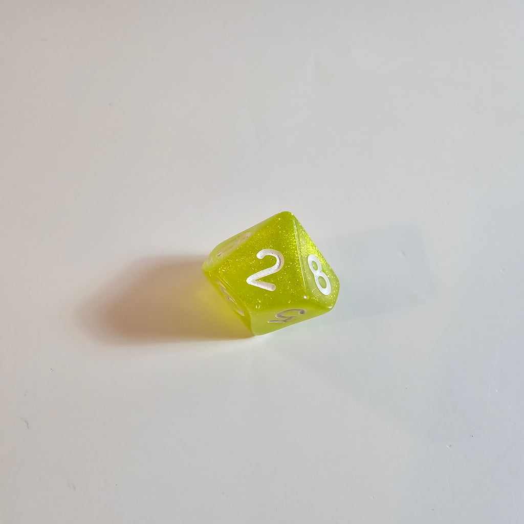 Slime Green Acrylic Dice Set