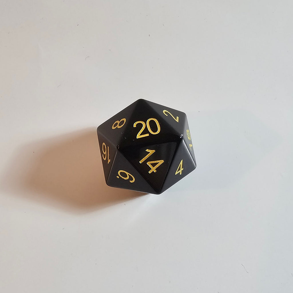 Obsidian Gemstone Dice Set