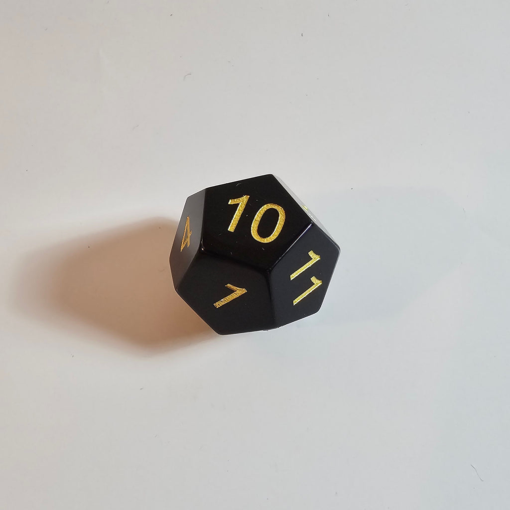 Obsidian Gemstone Dice Set