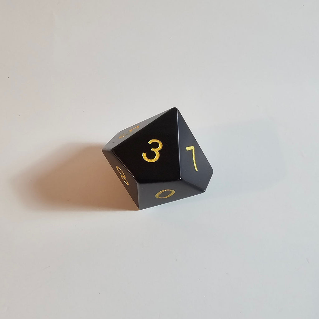 Obsidian Gemstone Dice Set