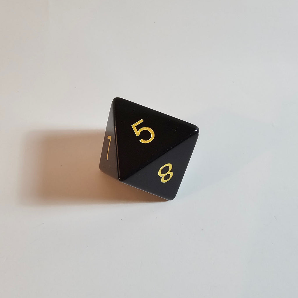 Obsidian Gemstone Dice Set
