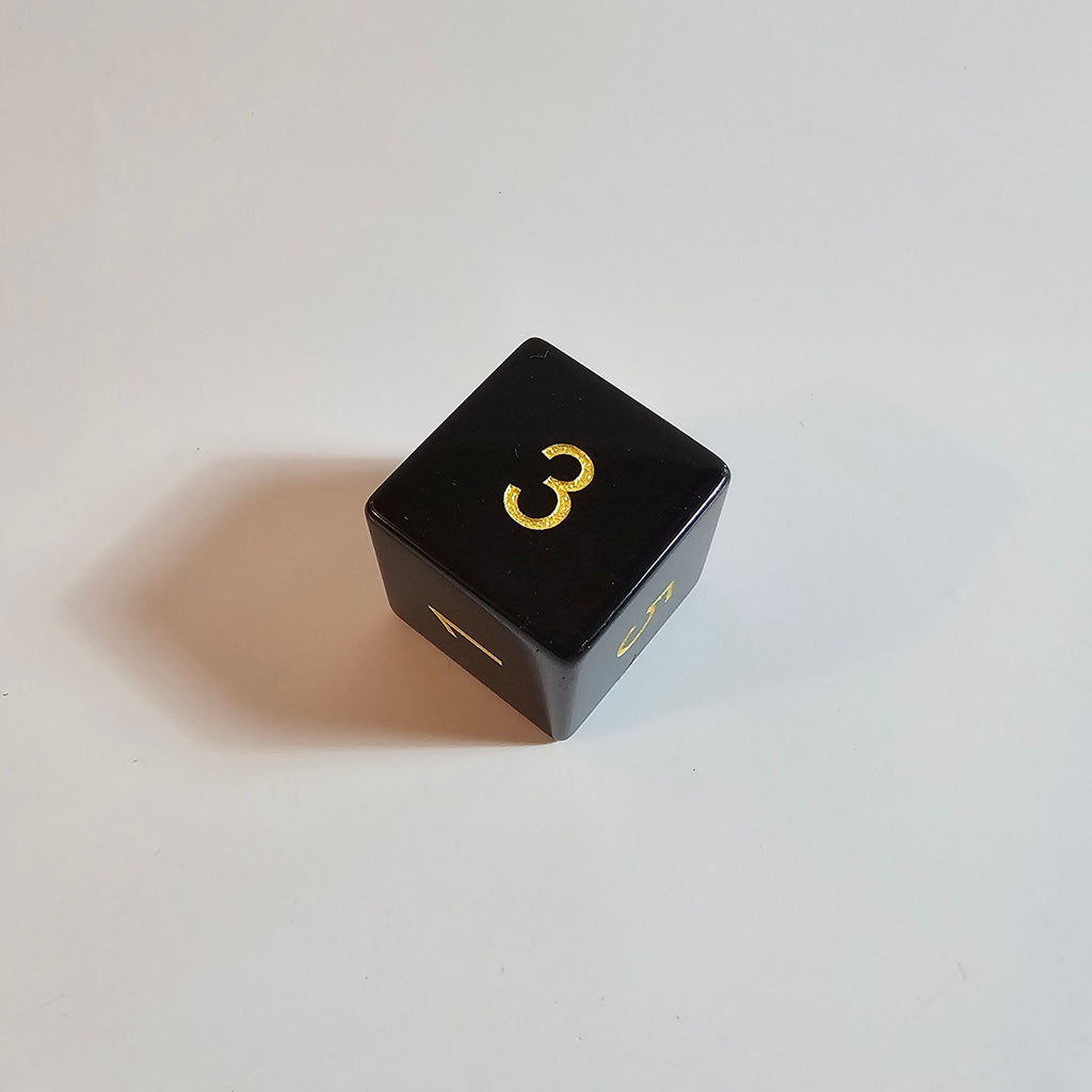 Obsidian Gemstone Dice Set