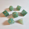 Green Aventurine Gemstone Dice Set