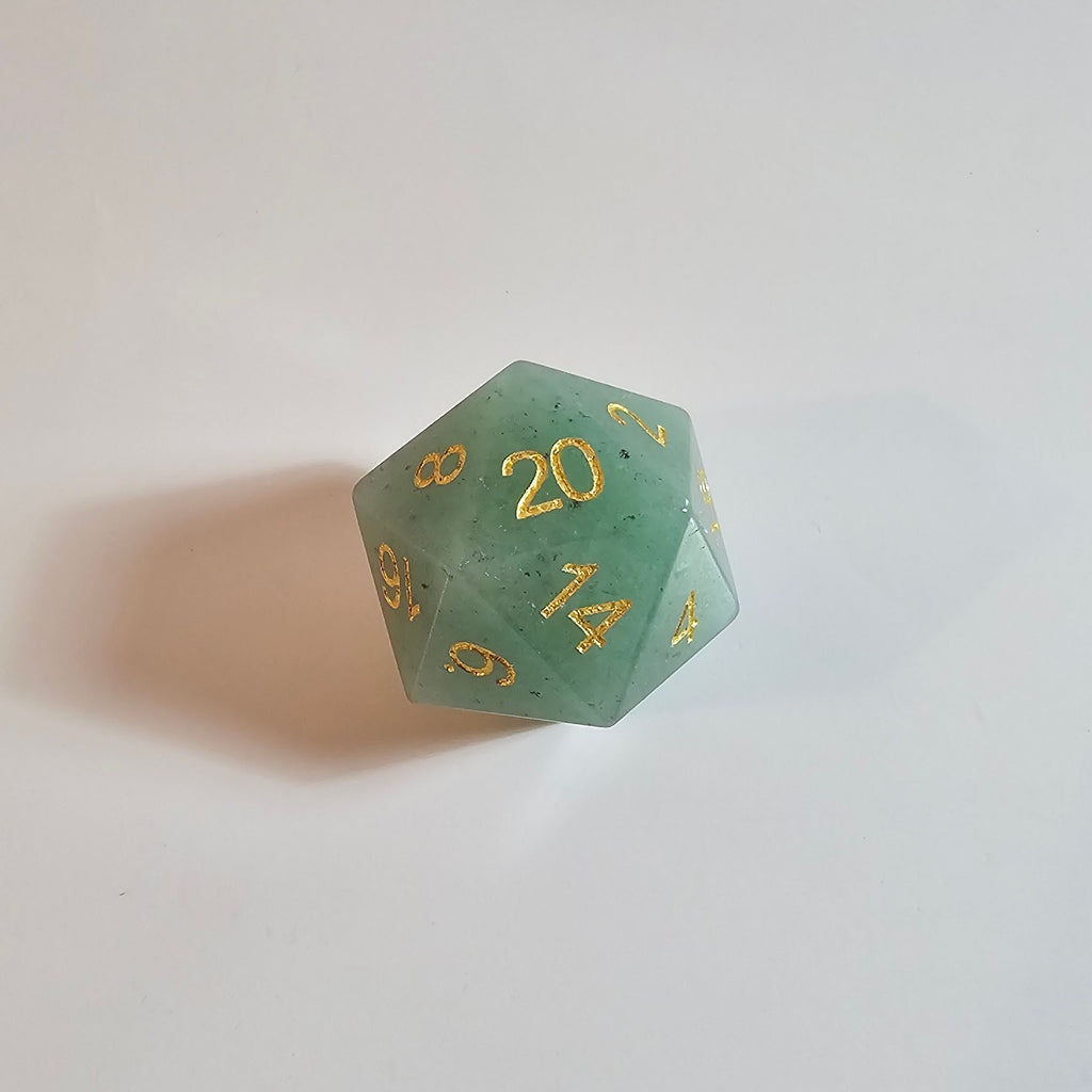 Green Aventurine Gemstone Dice Set