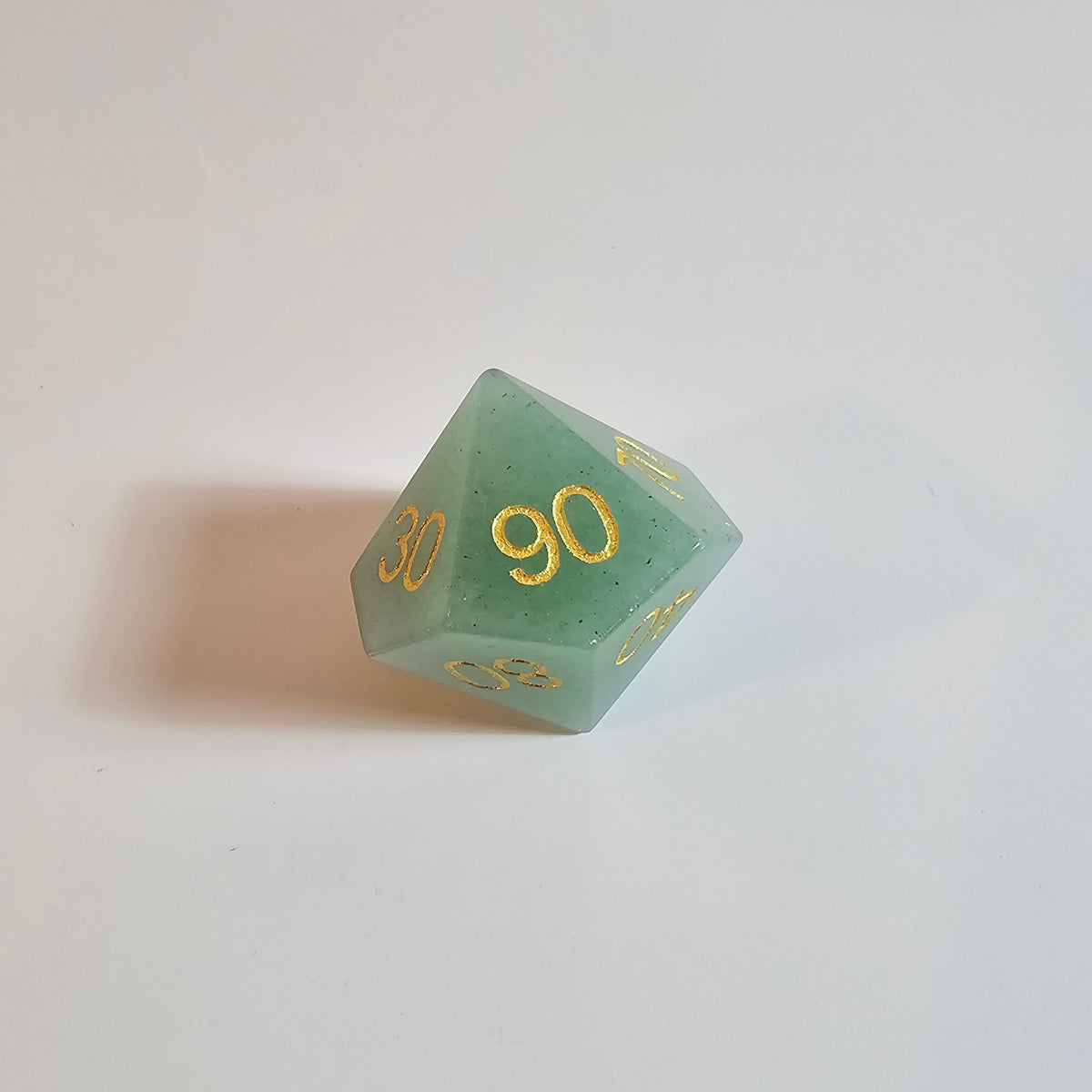 Green Aventurine Gemstone Dice Set