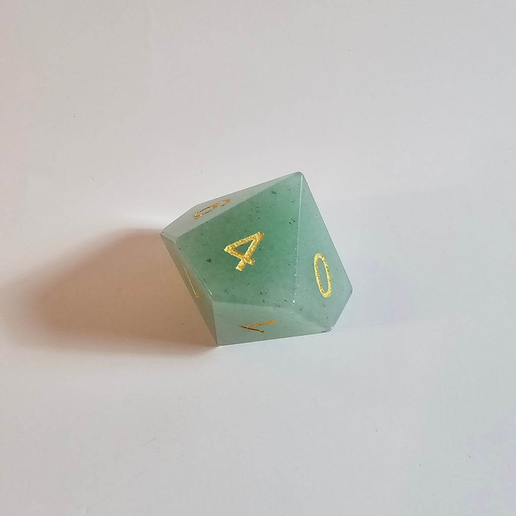Green Aventurine Gemstone Dice Set