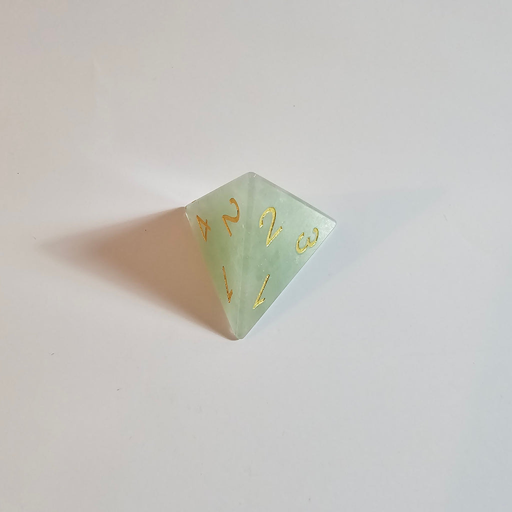 Green Aventurine Gemstone Dice Set