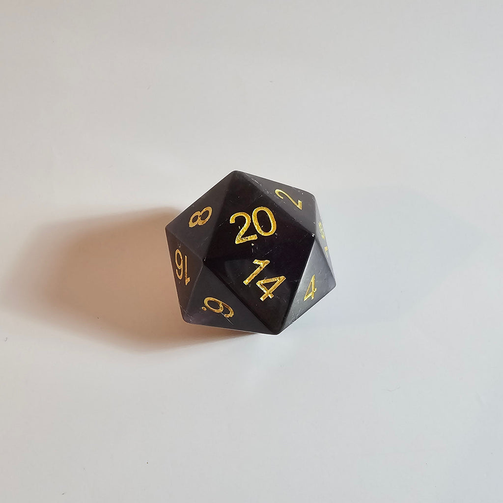 Amethyst Gemstone Dice Set