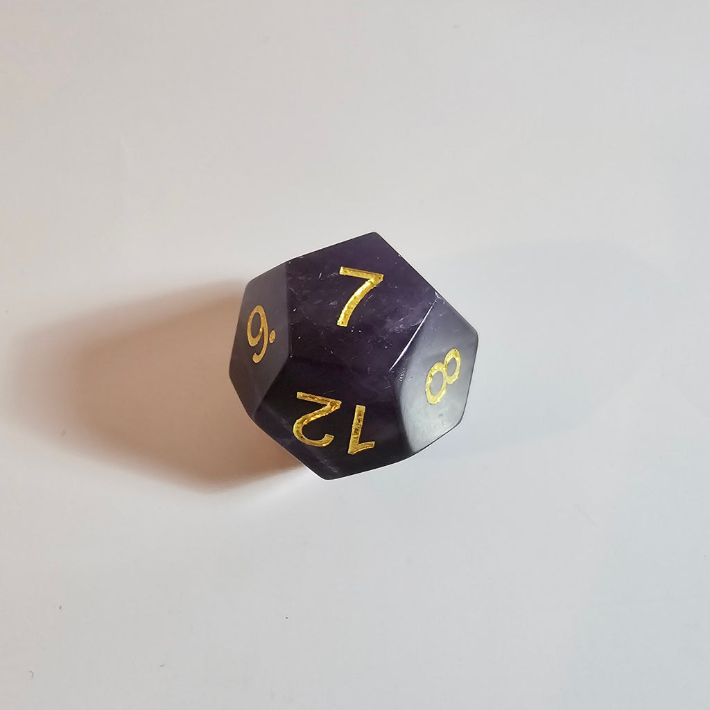 Amethyst Gemstone Dice Set