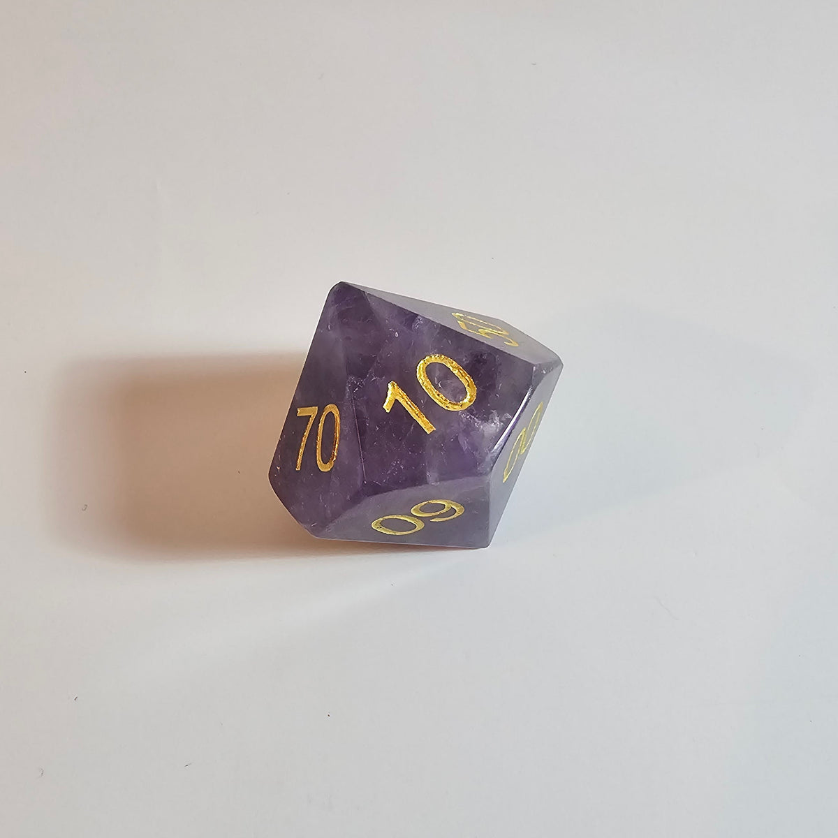 Amethyst Gemstone Dice Set