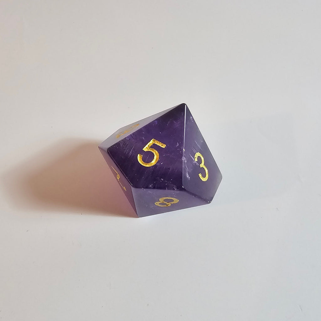 Amethyst Gemstone Dice Set