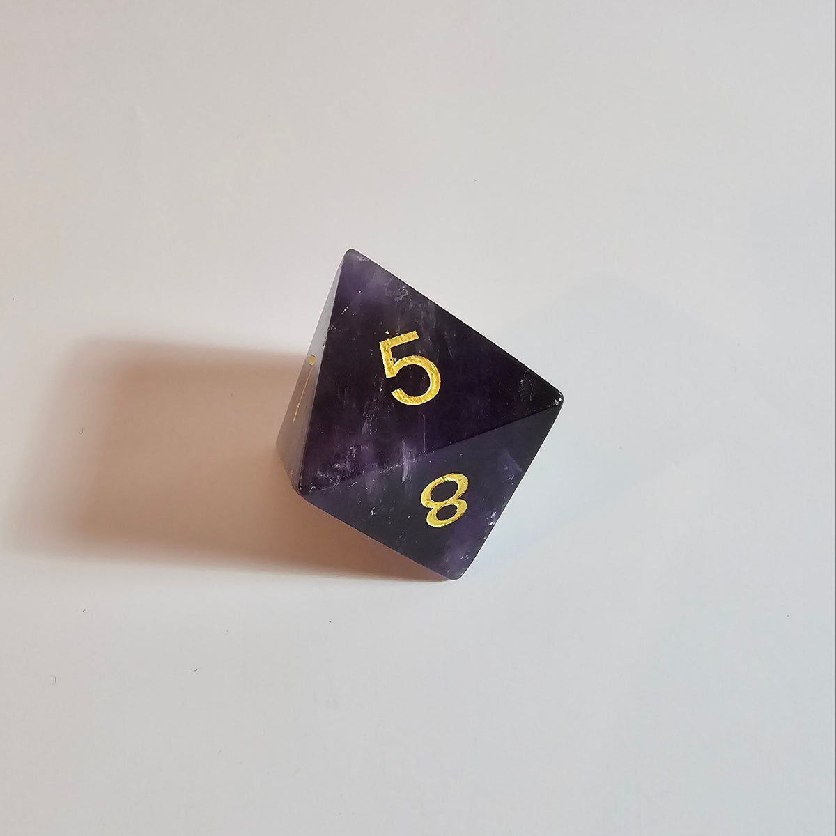 Amethyst Gemstone Dice Set