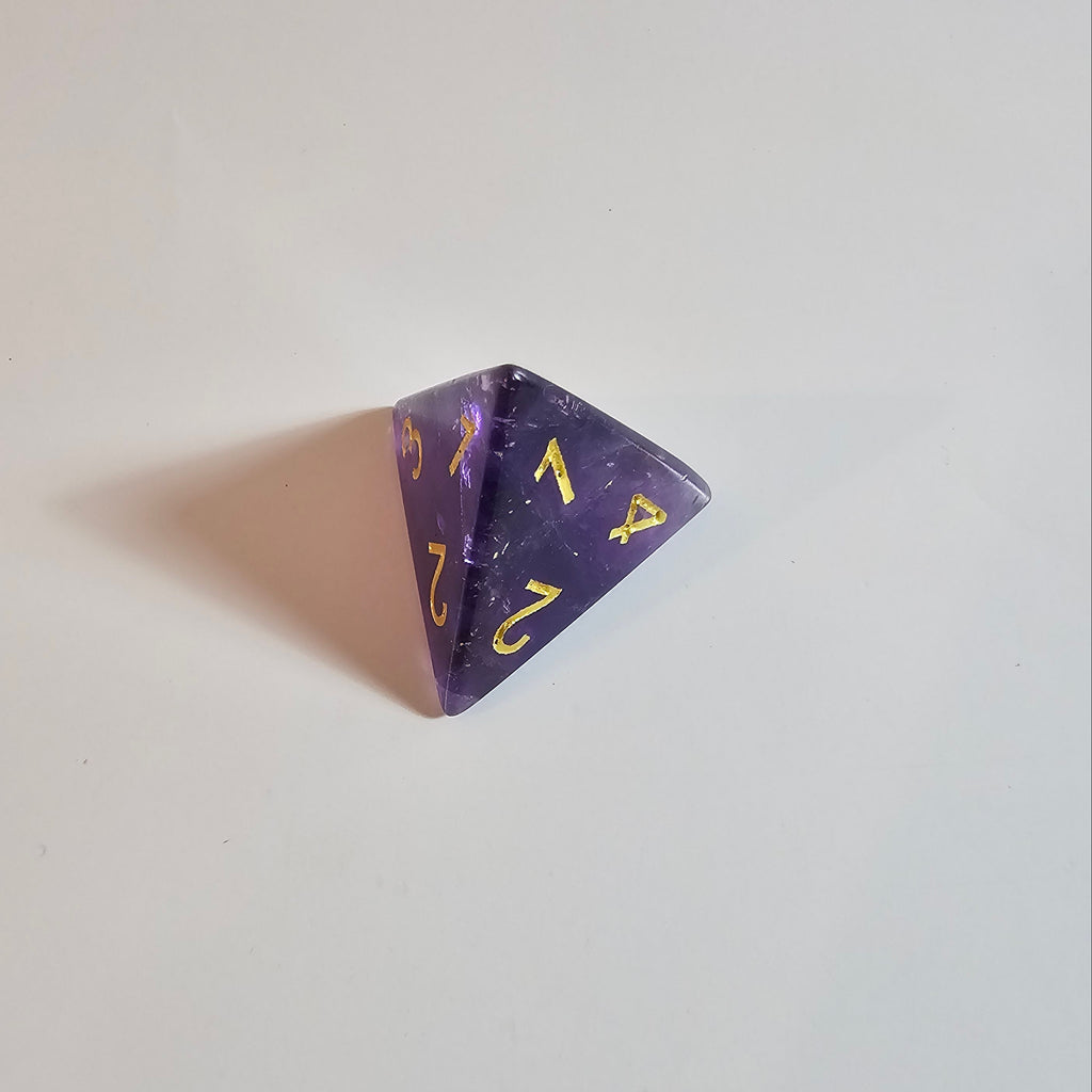 Amethyst Gemstone Dice Set
