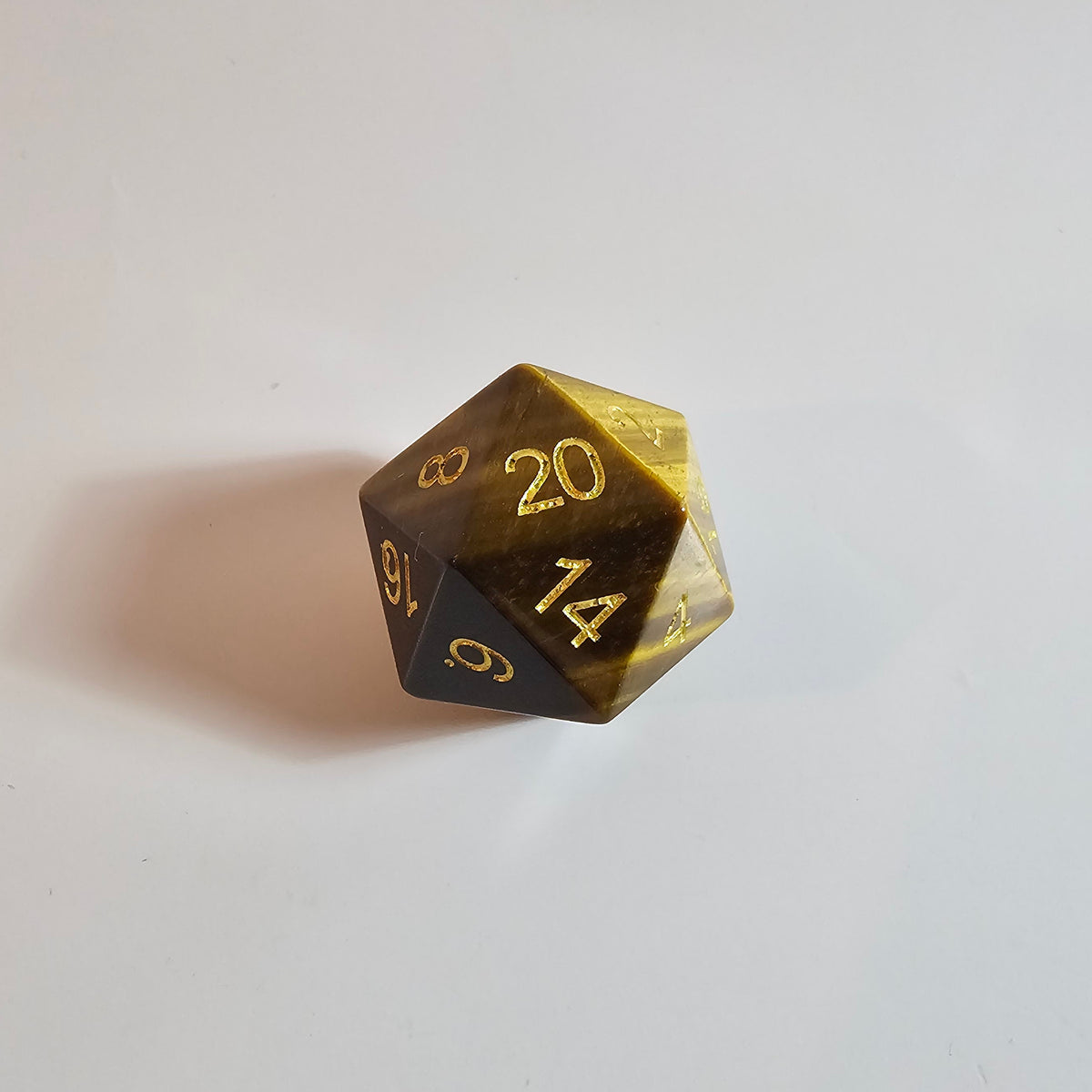Yellow Tiger’s Eye Gemstone Dice Set