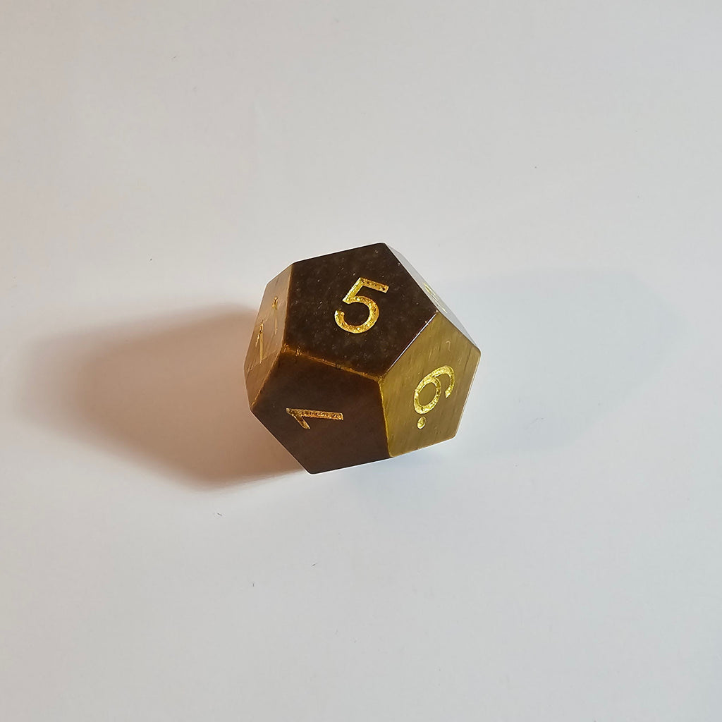 Yellow Tiger’s Eye Gemstone Dice Set
